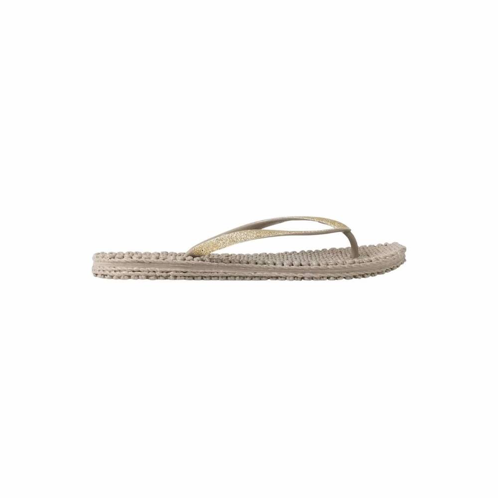 NEW ILSE JACOBSEN women's cheerful flip flop in light tan